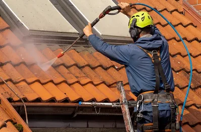 Démoussage et hydrofuge de toiture à Momy